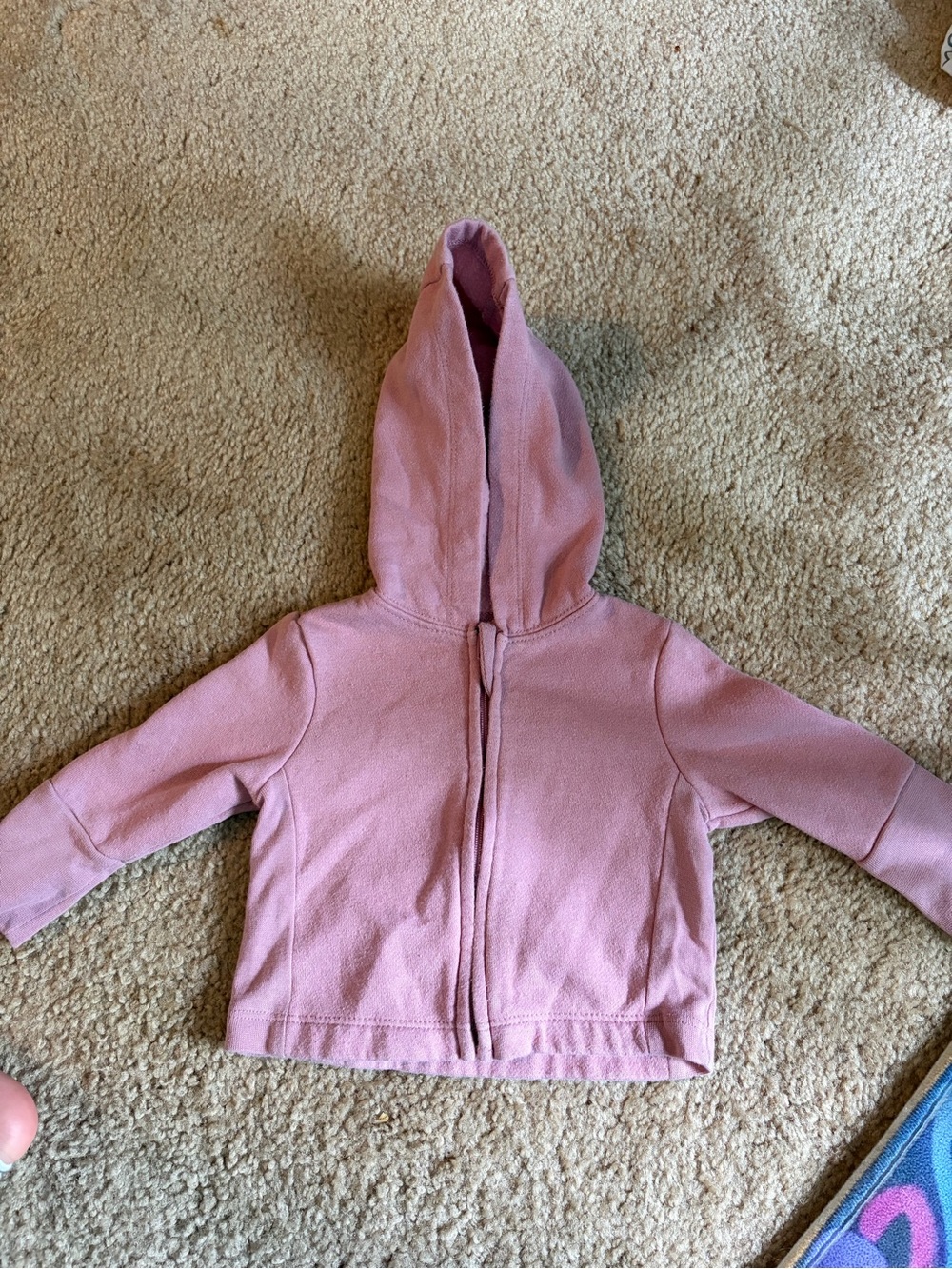 Hanes Kids Dusty Pink Hooded Zip Sweatshirt